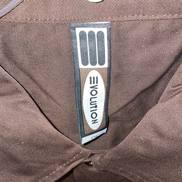 Evolution Men’s Thick Work Shirt Size 5XL Brown Workwear Rugged Comfort NWT - Picture 2 of 12